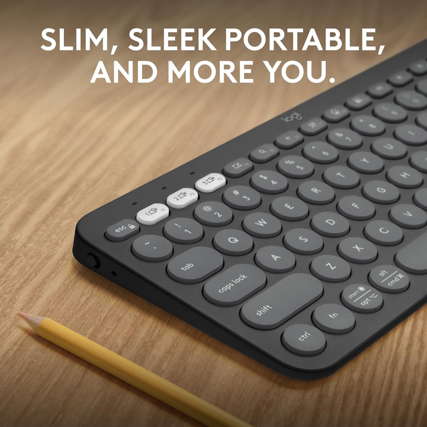 Logitech Pebble Keys 2 K380s, Multi-Device Bluetooth Wireless Keyboard with Customisable Shortcuts, Slim and Portable, Easy-Switch for Windows, macOS, iPadOS, Android, Chrome OS - Tonal Graphite | Online Shop