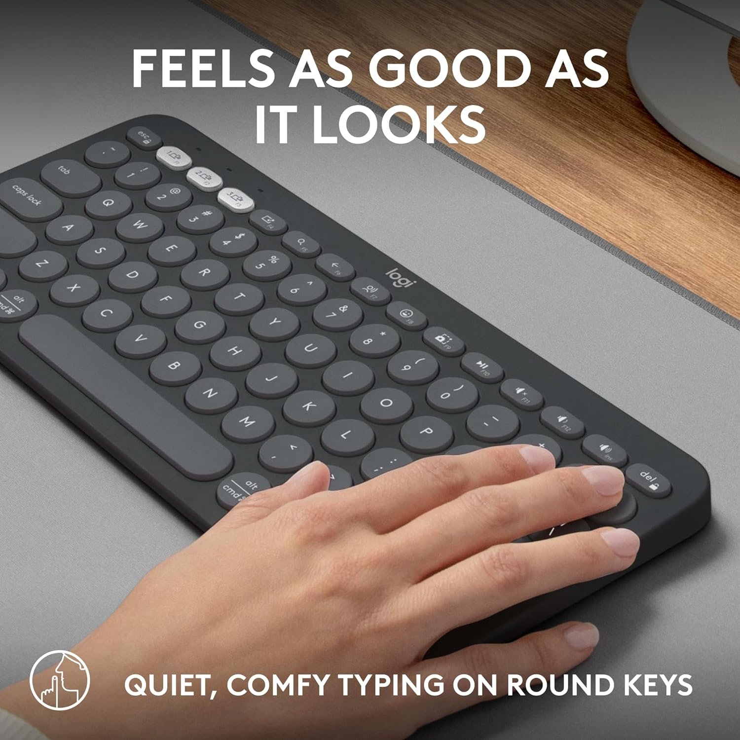 Logitech Pebble Keys 2 K380s, Multi-Device Bluetooth Wireless Keyboard with Customisable Shortcuts, Slim and Portable, Easy-Switch for Windows, macOS, iPadOS, Android, Chrome OS - Tonal Graphite | Online Shop